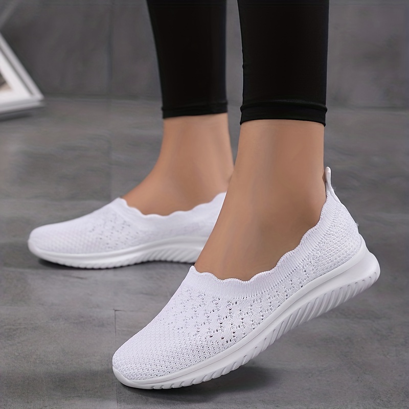 woven flat shoes women s breathable flying casual slip