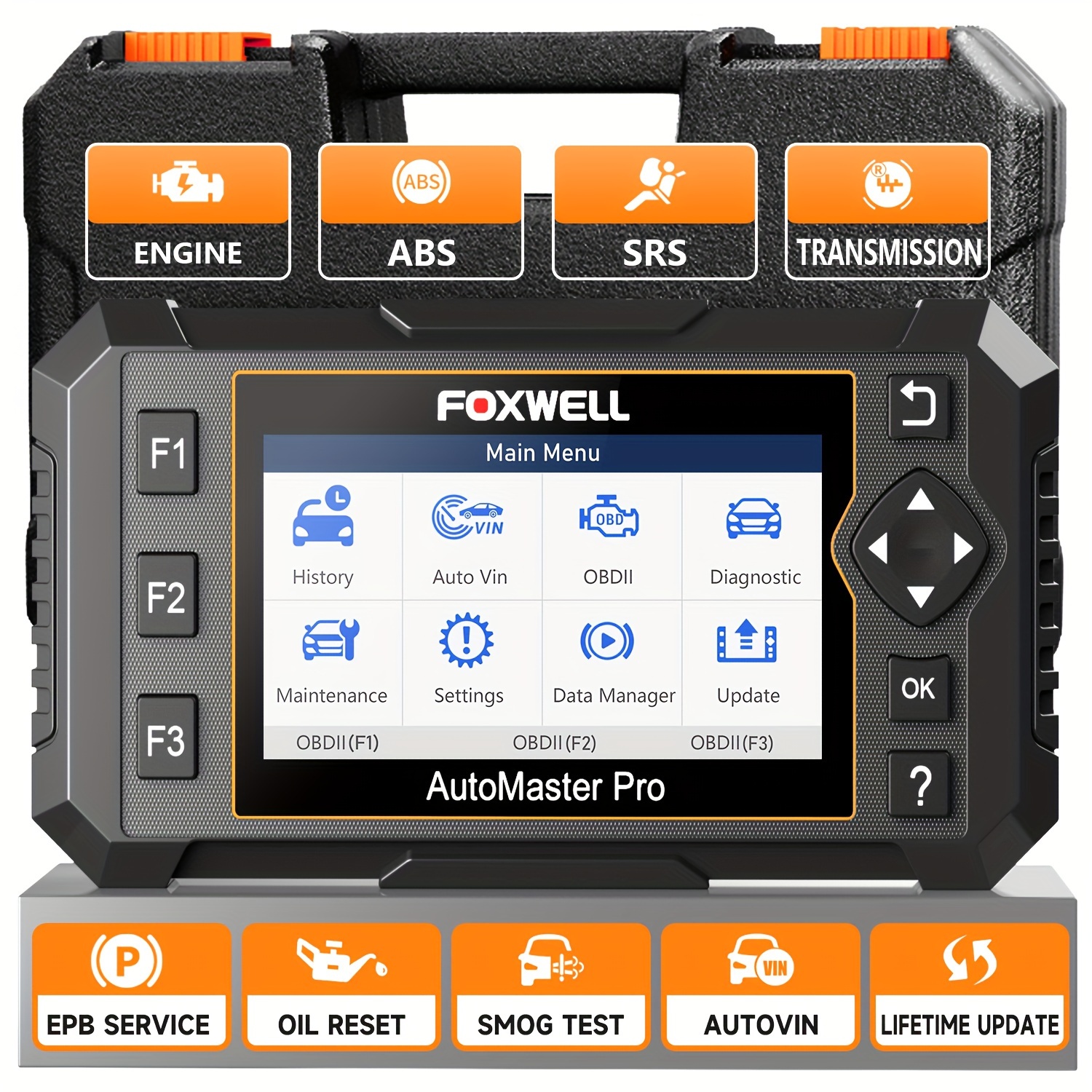 FOXWELL NT604 Elite OBD2 Diagnostic Tool Automotive Scanner ABS SRS Check  Engine Code Reader Tools
