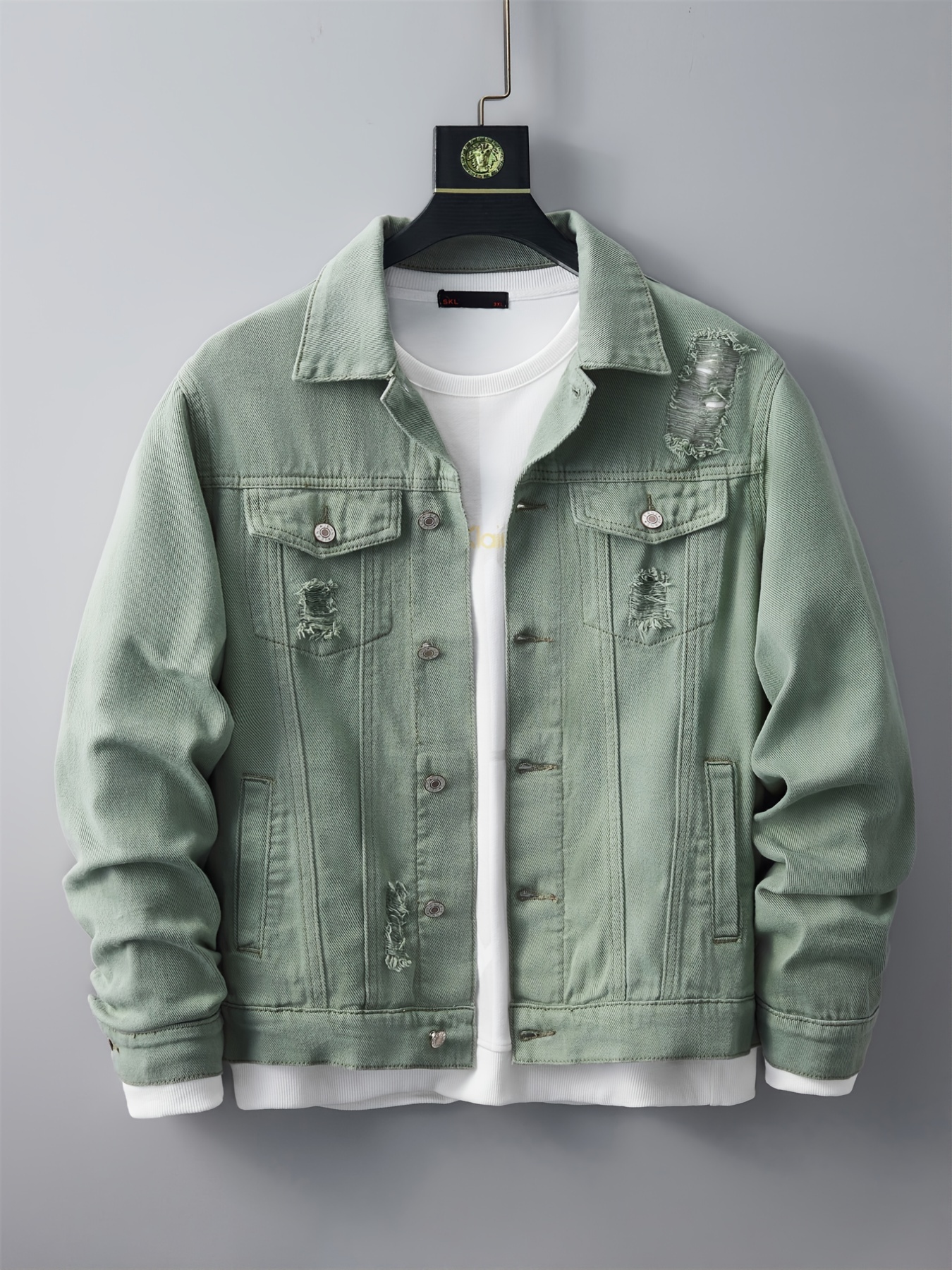 Trendy Multi Pocket Denim Jacket, Men's Casual Street Style Lapel Denim  Jacket For Spring Fall - Temu Netherlands