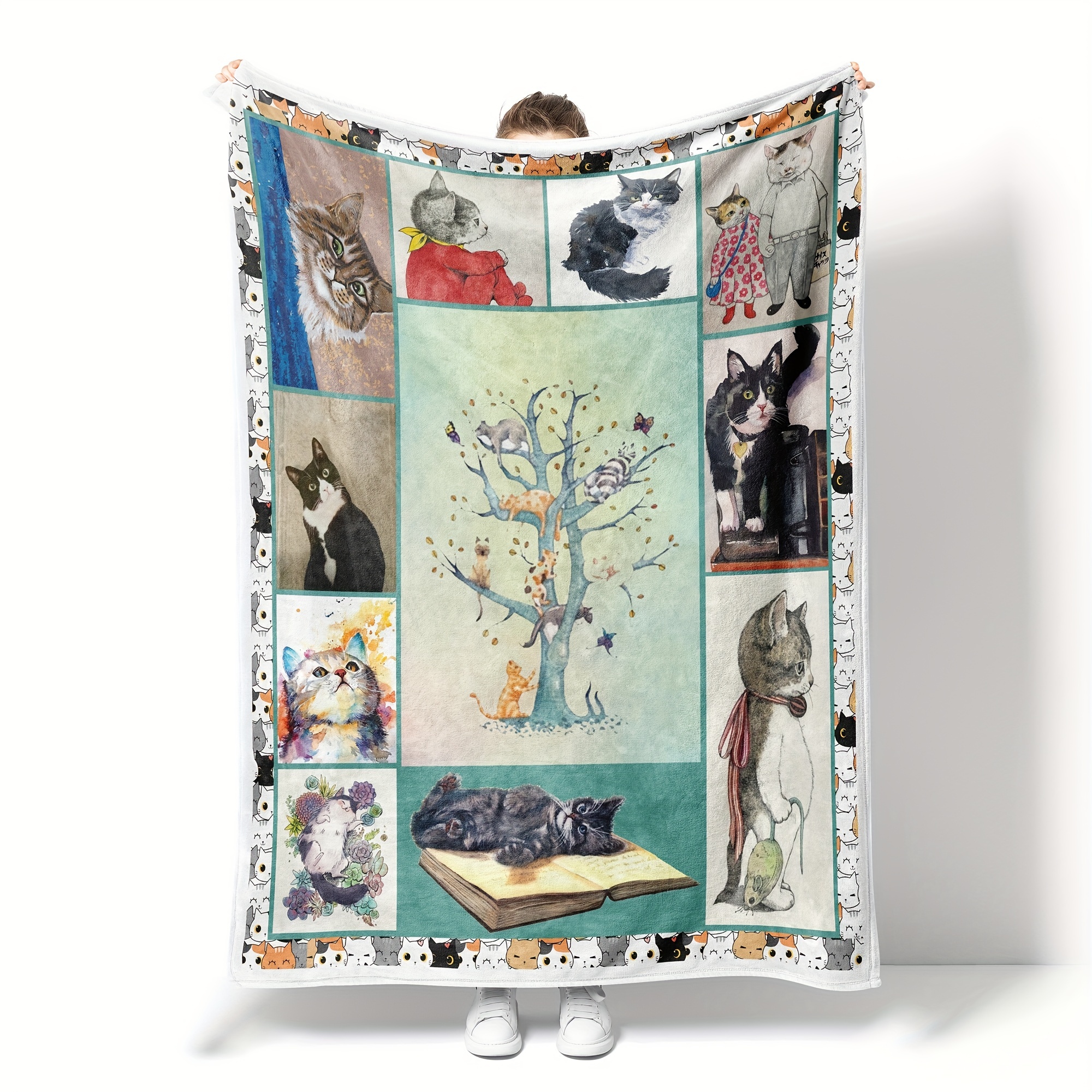 Photo Collage Plush Fleece Blanket -30x40 