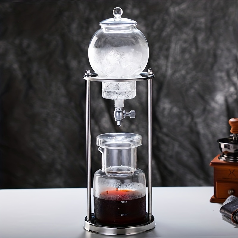 12oz Slow Brew Iced Coffee Maker Glass Ice Drip With Filters