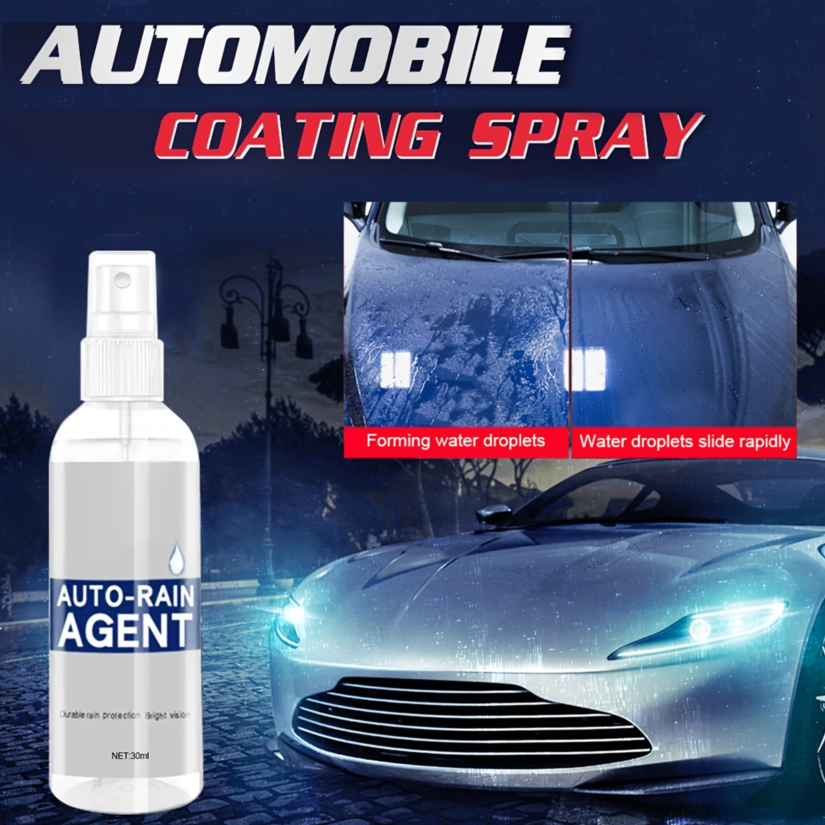 Car Glass Waterproof Coating Agent Rain Repellent Spray For - Temu