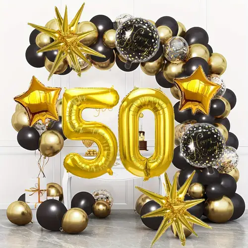 Set di palloncini decorativi per compleanno, 70 anni, per 70 anni,  decorazione di compleanno, oro set da donna per 70 anni, decorazione per  uomo