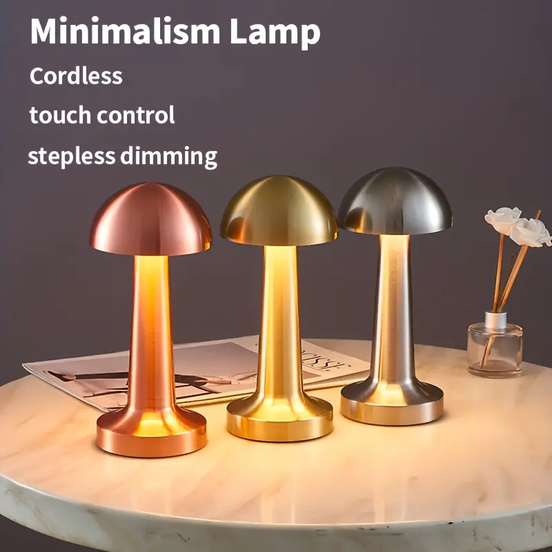 Cordless Table Lamp Mushroom Lamp Portable Led Table Lamp - Temu