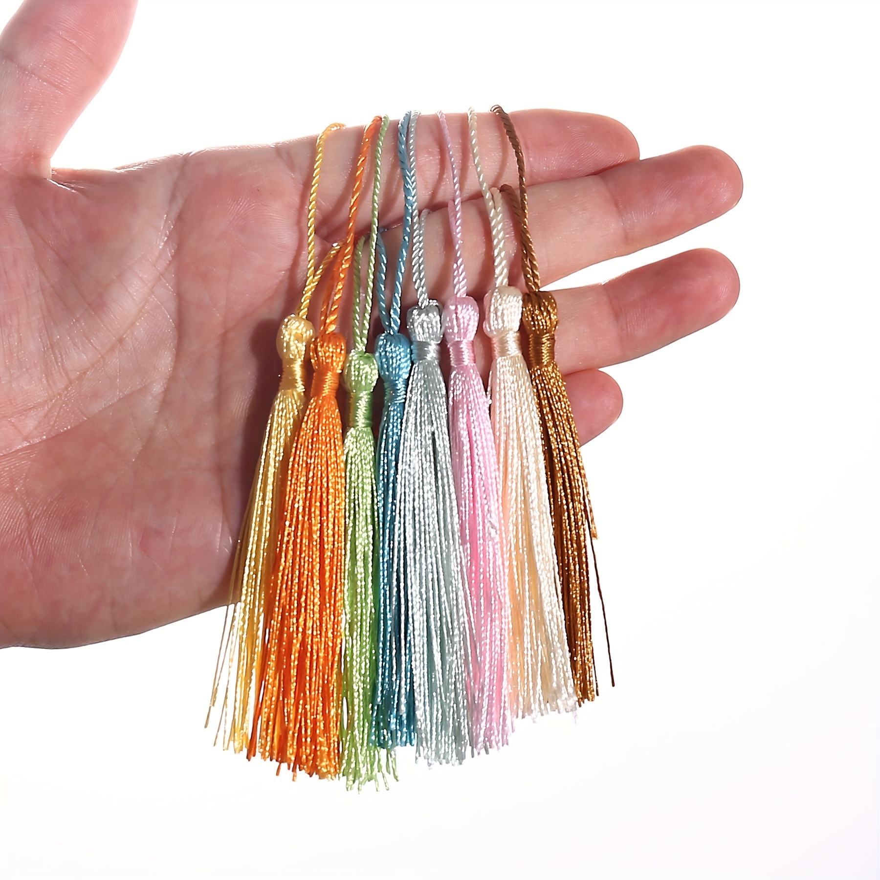 Makhry 100 Pieces Bookmark Tassels 13cm/5 Inch Silk Tassels with Loop  Handmade Tassels for Crafts Jewelry Making DIY Art Projects School