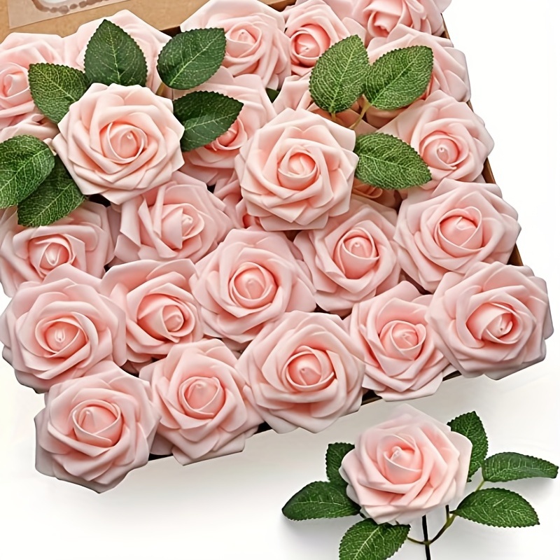 Foam Mini Roses Flower for Crafts Decoration, Hair Tiaras, Home