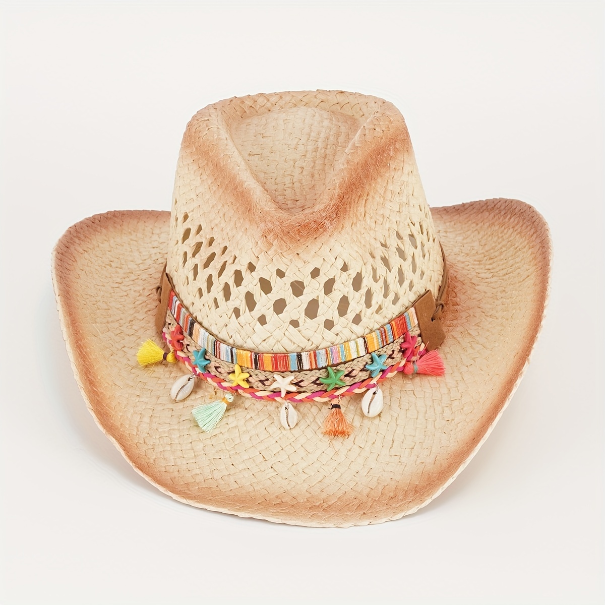 Denim Straw Hat Western Outdoor Sun Protection H