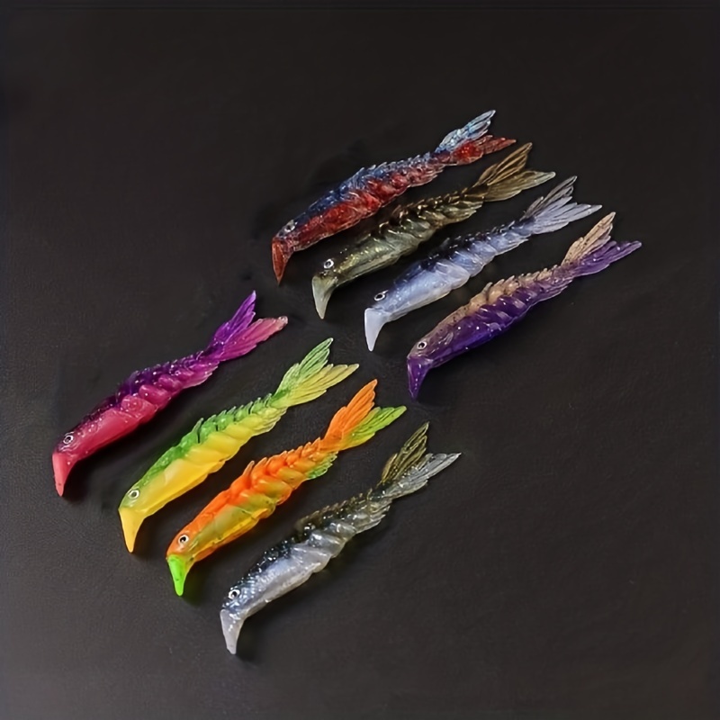 Tongliya 10pcs/bag two-color split soft bait 8.5CM/2.6G plastic soft bait  bionic lure 6# color 