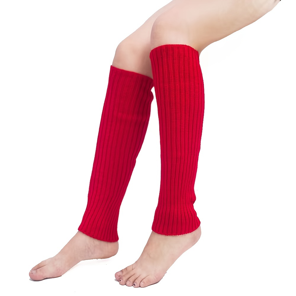 80s Vintage Comfortable Ribbed Cable Knit Leg Warmers Women - Temu