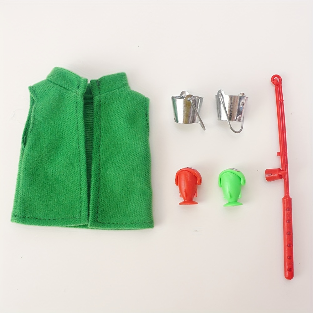 Elf Accessories Props Green Vest Mini Iron Bucket Miniature - Temu