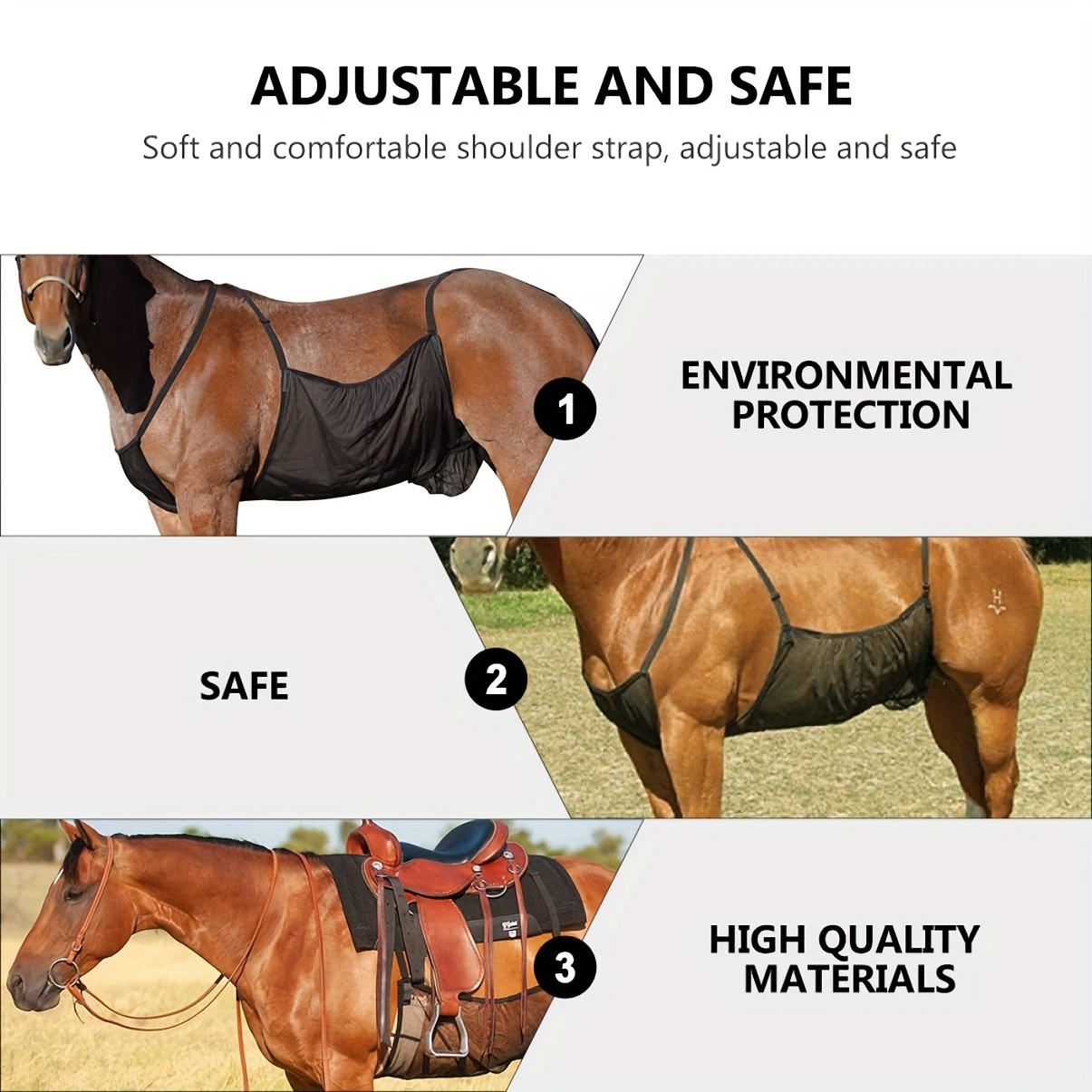 Horse Belly Guard Horse Ride Fly Sheet Mesh Belly Protector for Riding  Stable Setting Equine Guard Sheet