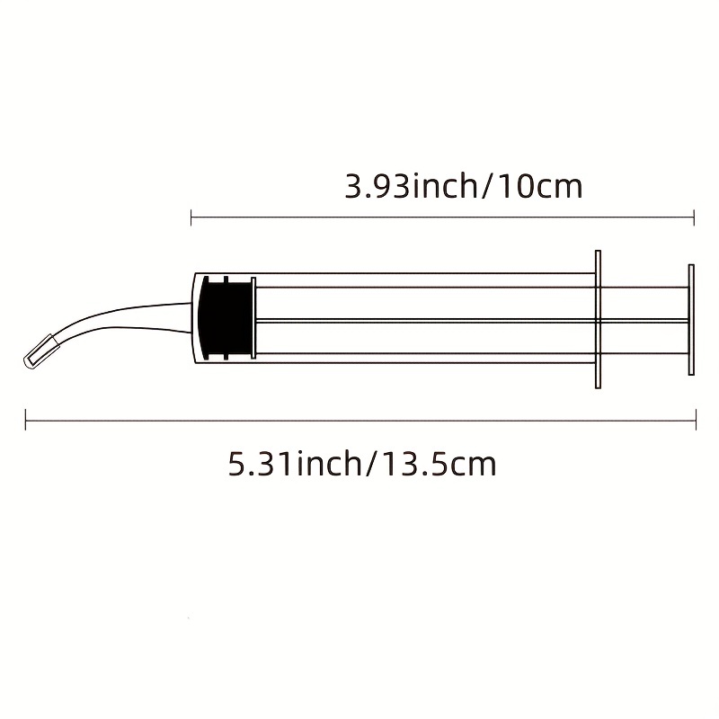 Ear Cleaner Syringe with Elbow Rubber Tube, 12ML