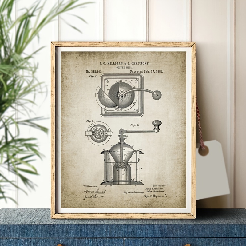 old coffee grinder with coffee beans, Posters, Art Prints, Wall Murals