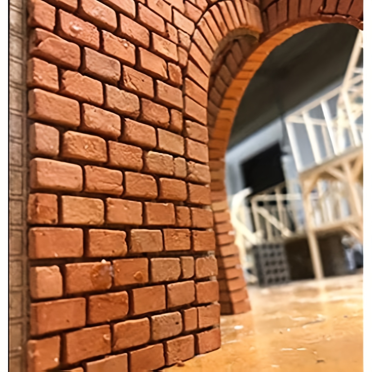 150 Pieces Miniature Bricks, 1/12 1/16 1/35 DIY Miniature Landscape Bricks  Model Roof Tiles Model (Red,1/12)
