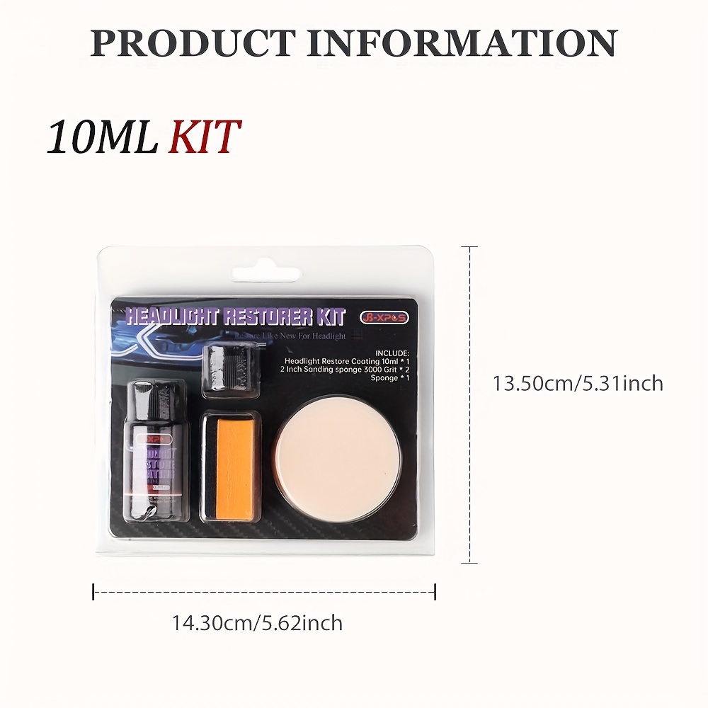 Car Headlight Polishing Agent Scratch Remover Repair Headlight Renewal  Polish Liquid Headlight Restoration Kit Auto Accessories