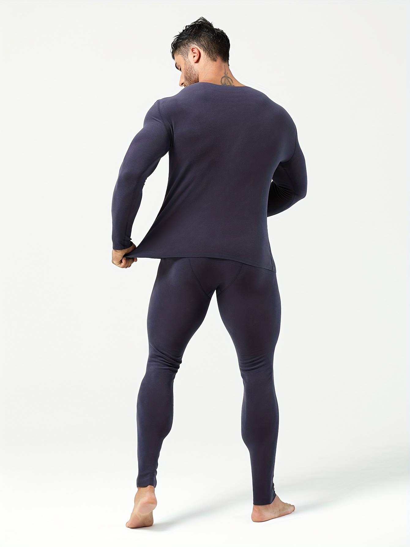 Men's Thermal Underwear, Long John Base Layer Lined Top Free Shipping