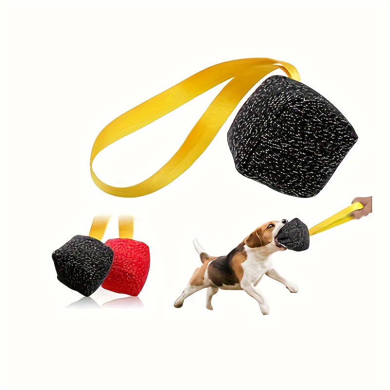 Dog Tug Toy, Dog Bite Jute Pillow Pull Toy With 2 Strong Handles