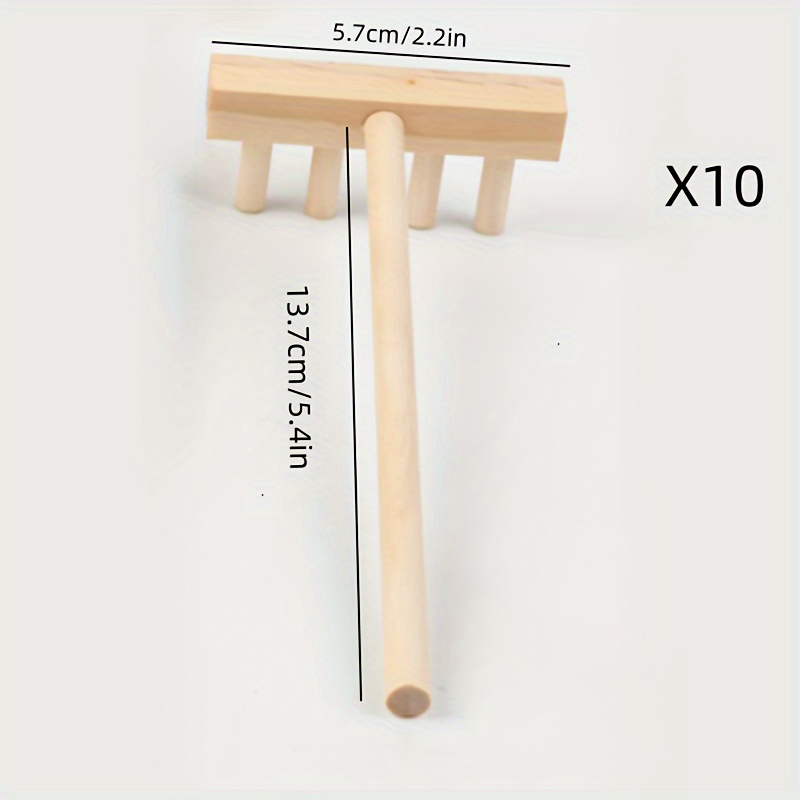 Small Bamboo Rake Crafts Mini Accessories Beach Play Tools Sand Table Rake