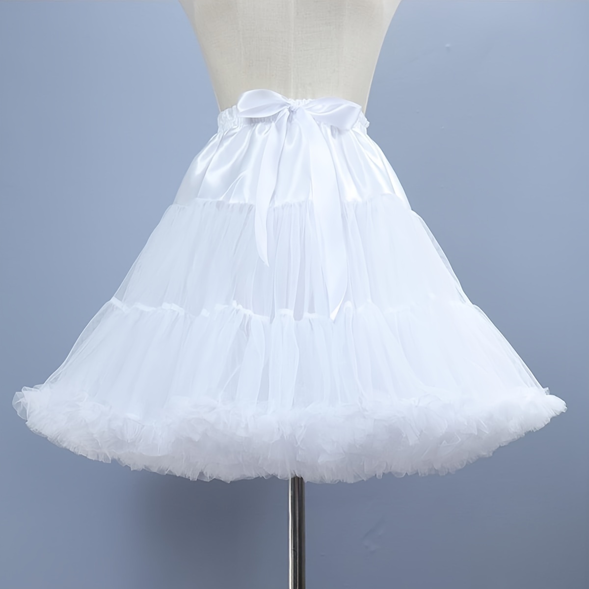 Falda de tutú hinchada para adultos, falda de tutú en capas de ballet de  tul para mujer, Blanco