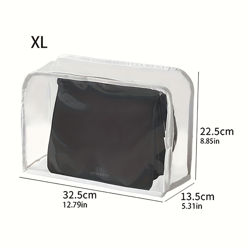 transparent zipper bag storage pouch wardrobe dust proof shoulder bag crossbody bag organizer simple bag finishing display bag