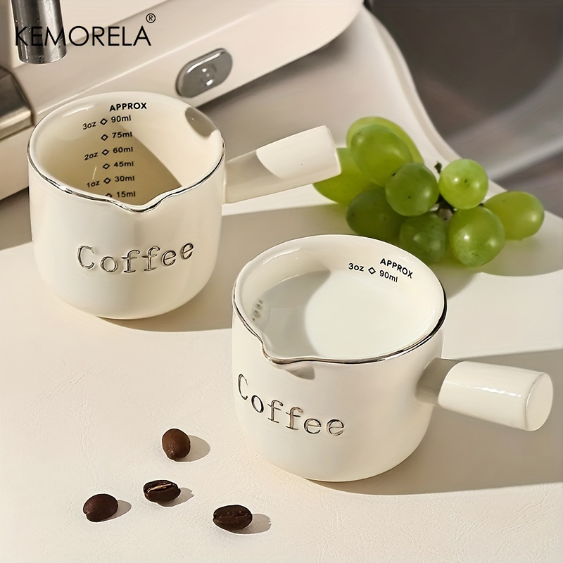 Ceramic Coffee Measuring Cup Espresso Cups Espresso Shot Cup - Temu