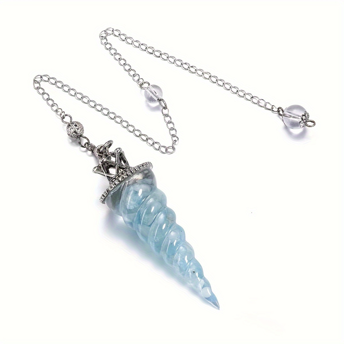 Witchcraft Pendulum Necklace, Wicca Crystal Pendant