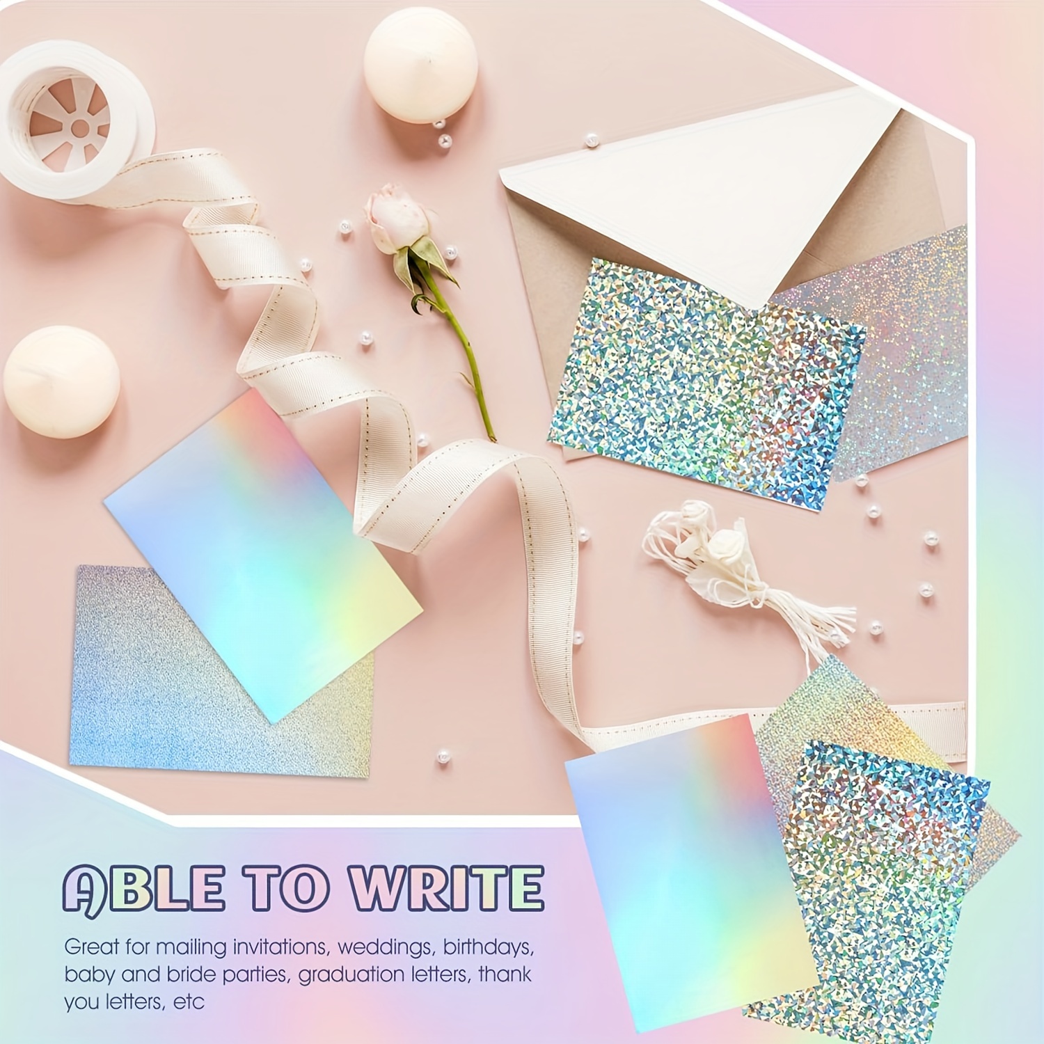 40sheets/set Holographic Cardstock 8.2 X 11.6in Metallic Cardstock Glitter  Shiny Iridescent Mirror Paper Thick Card Stock Paper For Crafts, Card  Making, Party Decoration - Arts, Crafts & Sewing - Temu