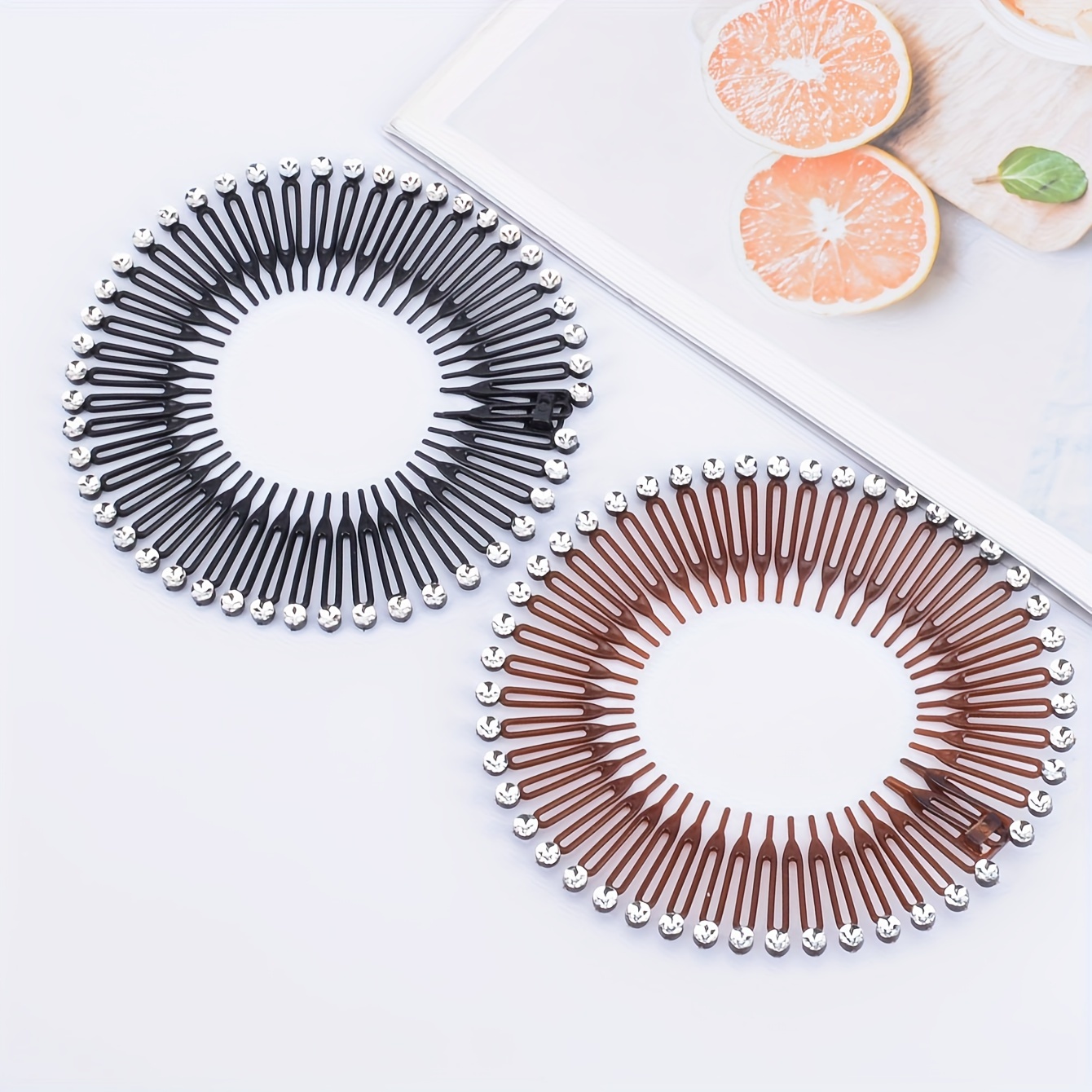 2pcs New Style Hair Hoop For Frizzy Hair Round Bun Headband