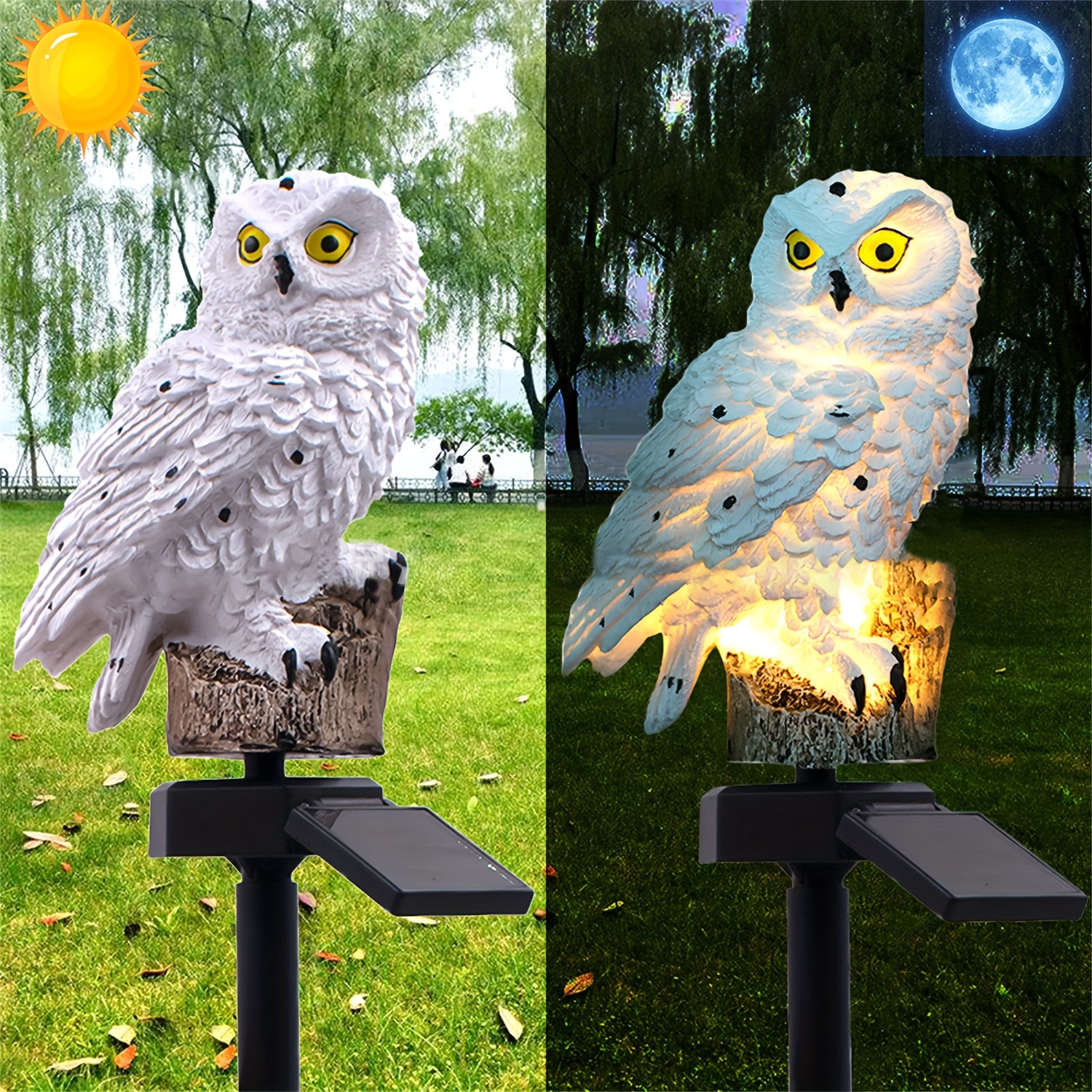 1 Pc Hibou Creux Lumière LED Solaire Fer Suspendu Lumière Pour Extérieur  Pelouse Cour Jardin Décoration - Temu France