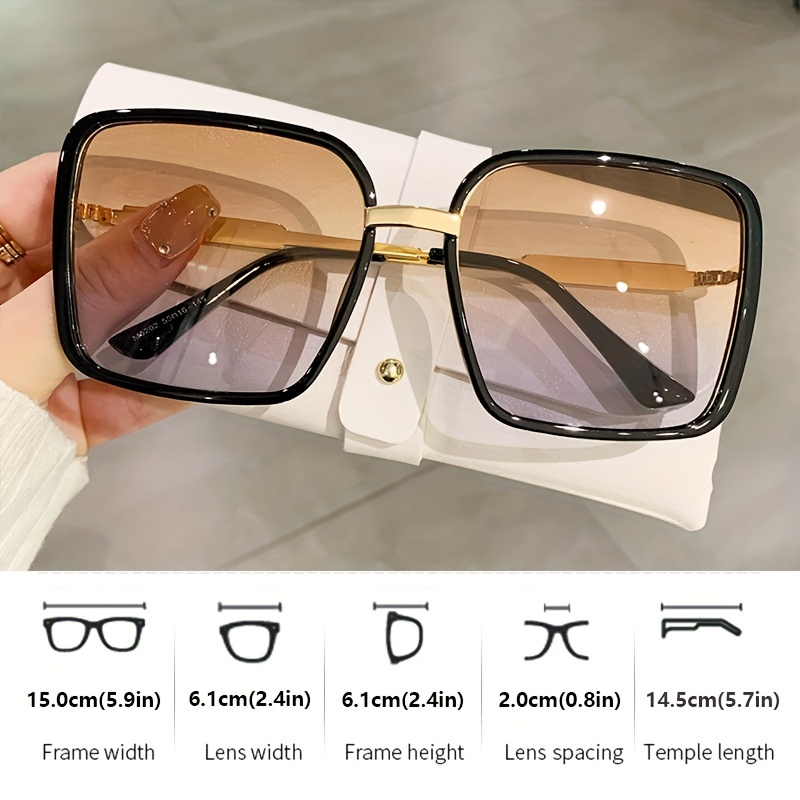 Women Men Sunglasses Oversize Goggle Frame Gradient Lens Vintage