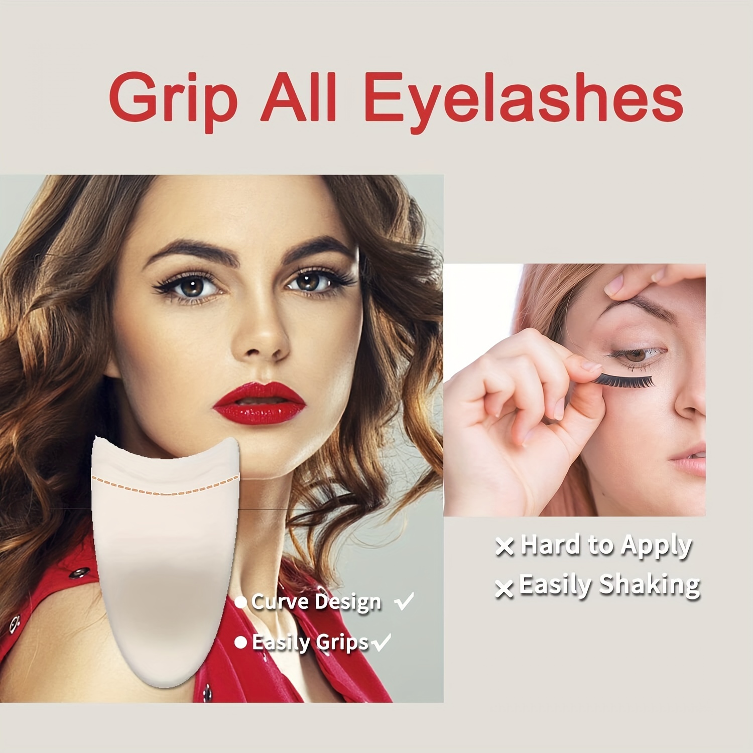 Eyelash Applicator Tool with Silicone Lash Clip