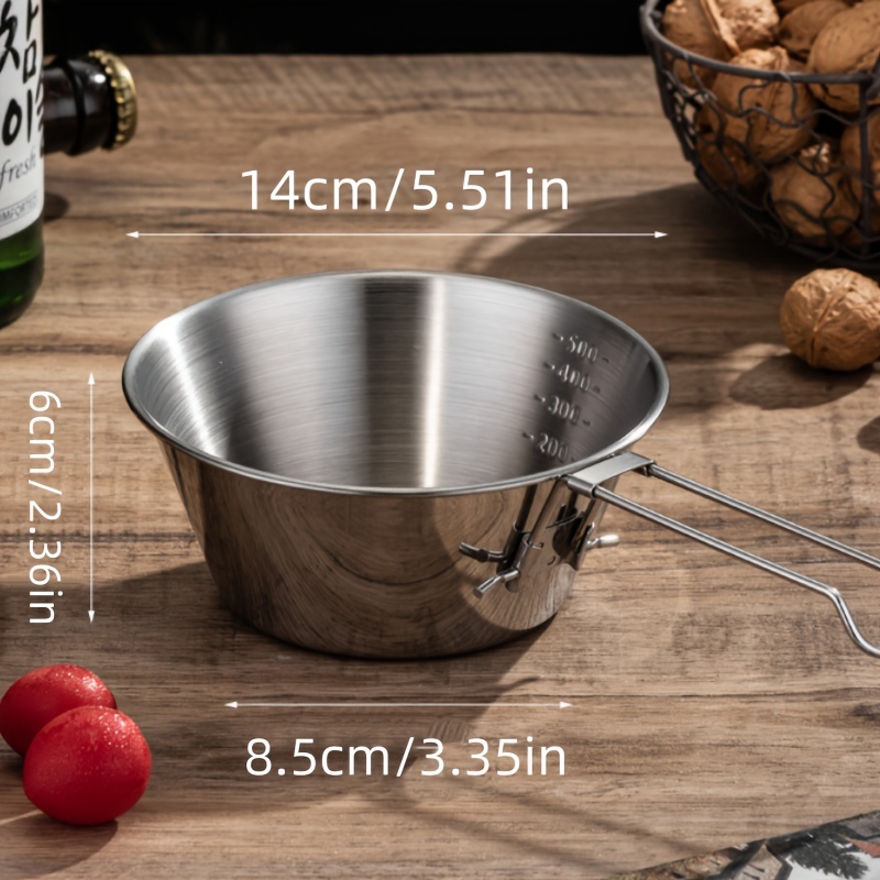 304 Stainless Steel Pot Foldable Portable Camping Cookware - Temu