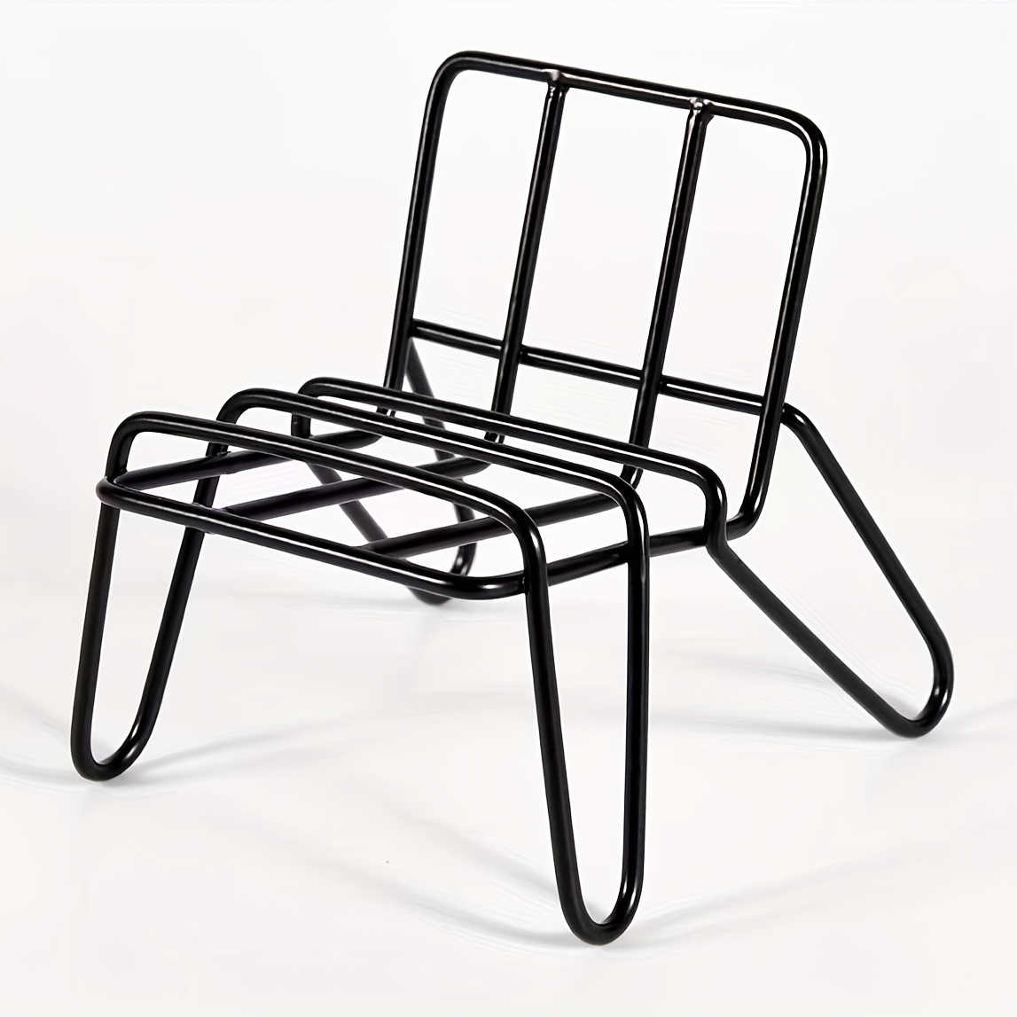 

1pc/3pcs/5pcs Chair-shaped Cell Phone Stand Phone Stands For Iphone Adjustable Smartphone Holder Metal Cell Phone Holder For Desktop And Table Black