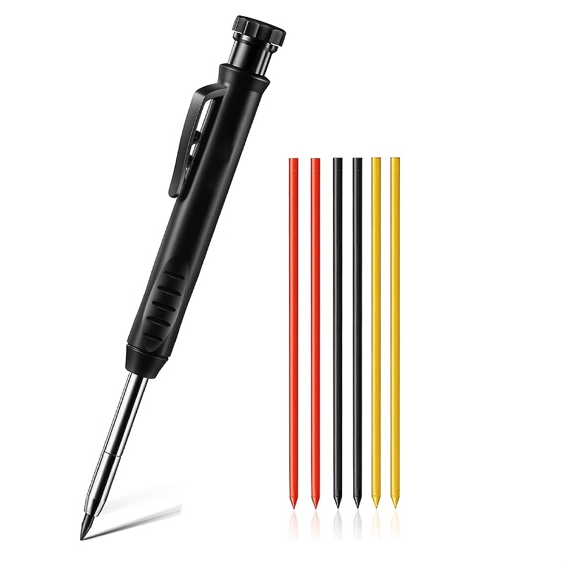Enhon 2mm Mechanical Carpenter Pencil Set with 12 Marker Refills