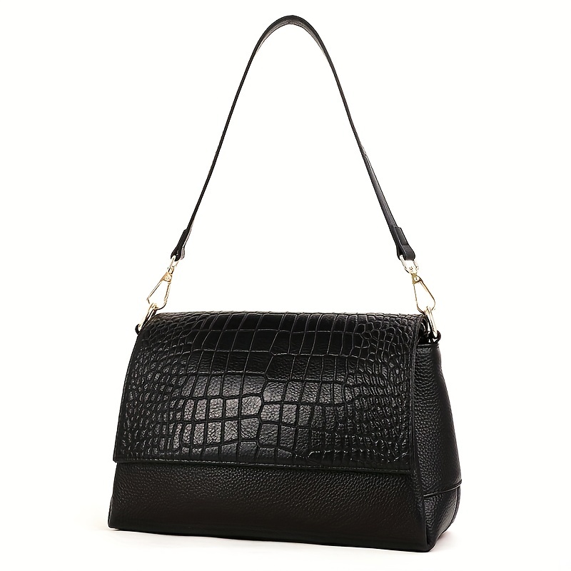 Dissona women's handbag crocodile pattern one shoulder big bag