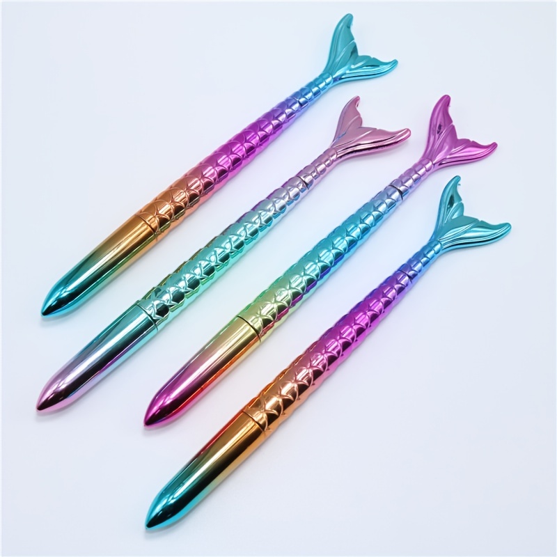 Mermaid Pens Liquid Gel Rollerball Pens For School Home And - Temu