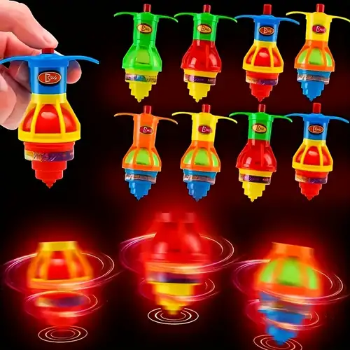 Buntes LED-Licht-Kunststoff-Spinning-Blitz-Top-Spielzeug - Temu