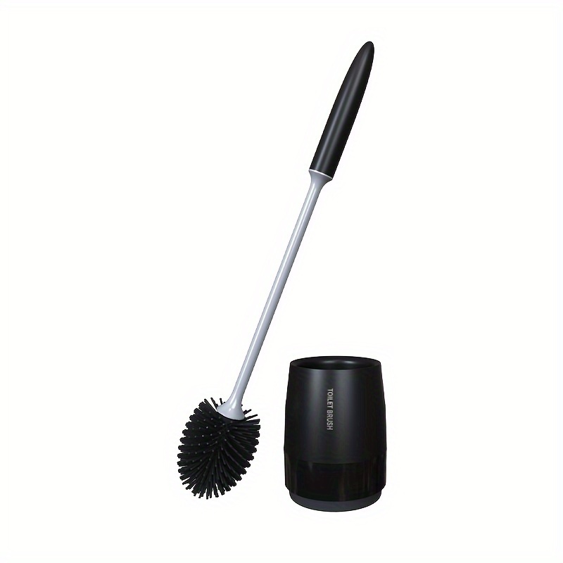 Toilet Brush And Holder Set Upgraded Design Rounded Grip - Temu