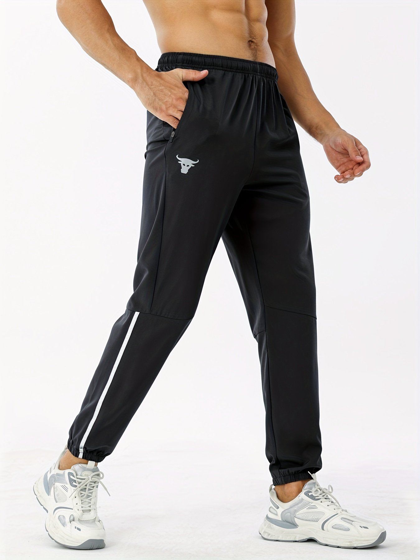 Men's Scrunched Bungee Drawstring Jogger Sports Workout Track Pants  TR547-V1A