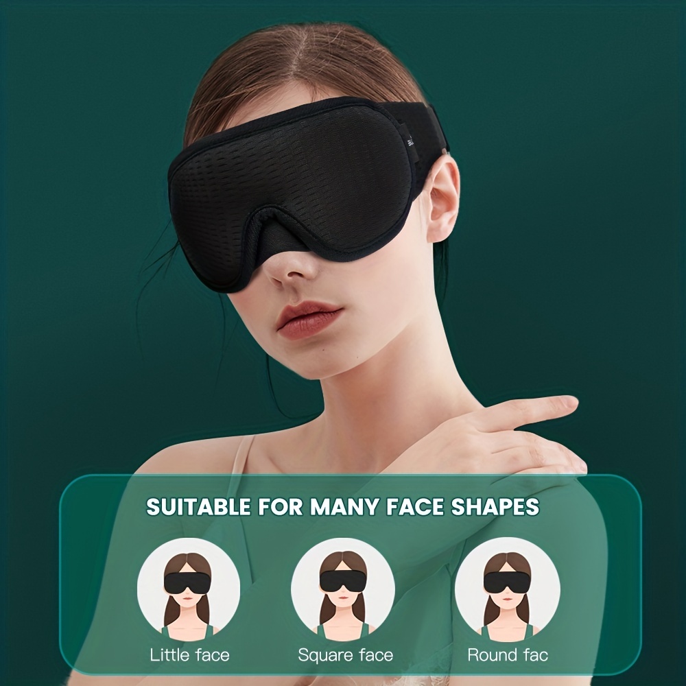 Antifaz Para Dormir Mascara Tapa Ojos Copa Contorneada 3D 99% Bloqueo de  Luz