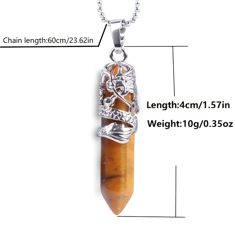 Natural Stone Crystal Bullet Dragon Bag Amethyst Jewelry - Temu