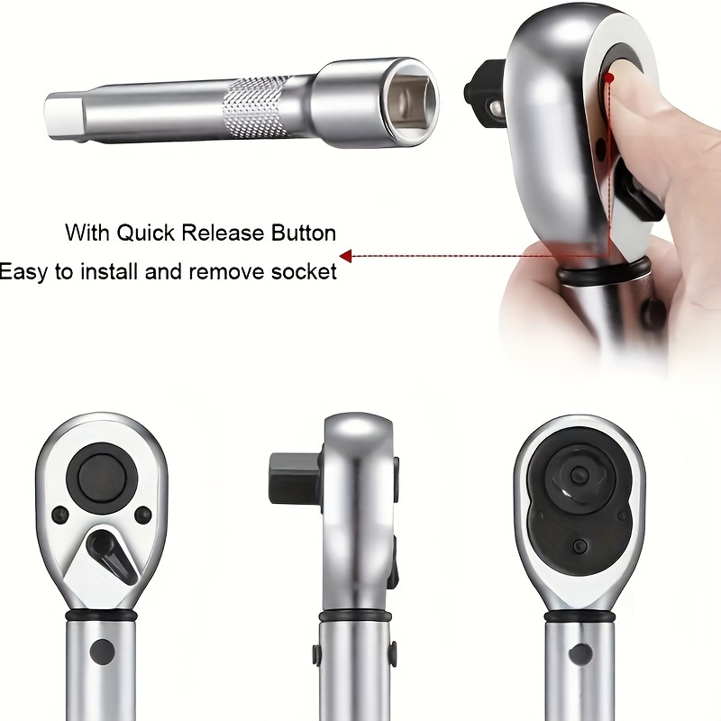 Torque Wrench 1/2 40-220n Adjustable Adaptor Socket Wrench 72