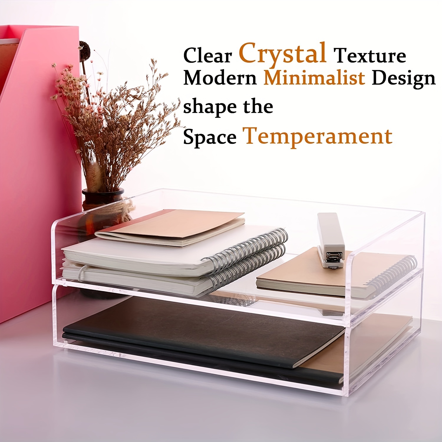 Scrapbook.com - Modern 12x12 Stackable Paper Trays - Clear - 8 Pack