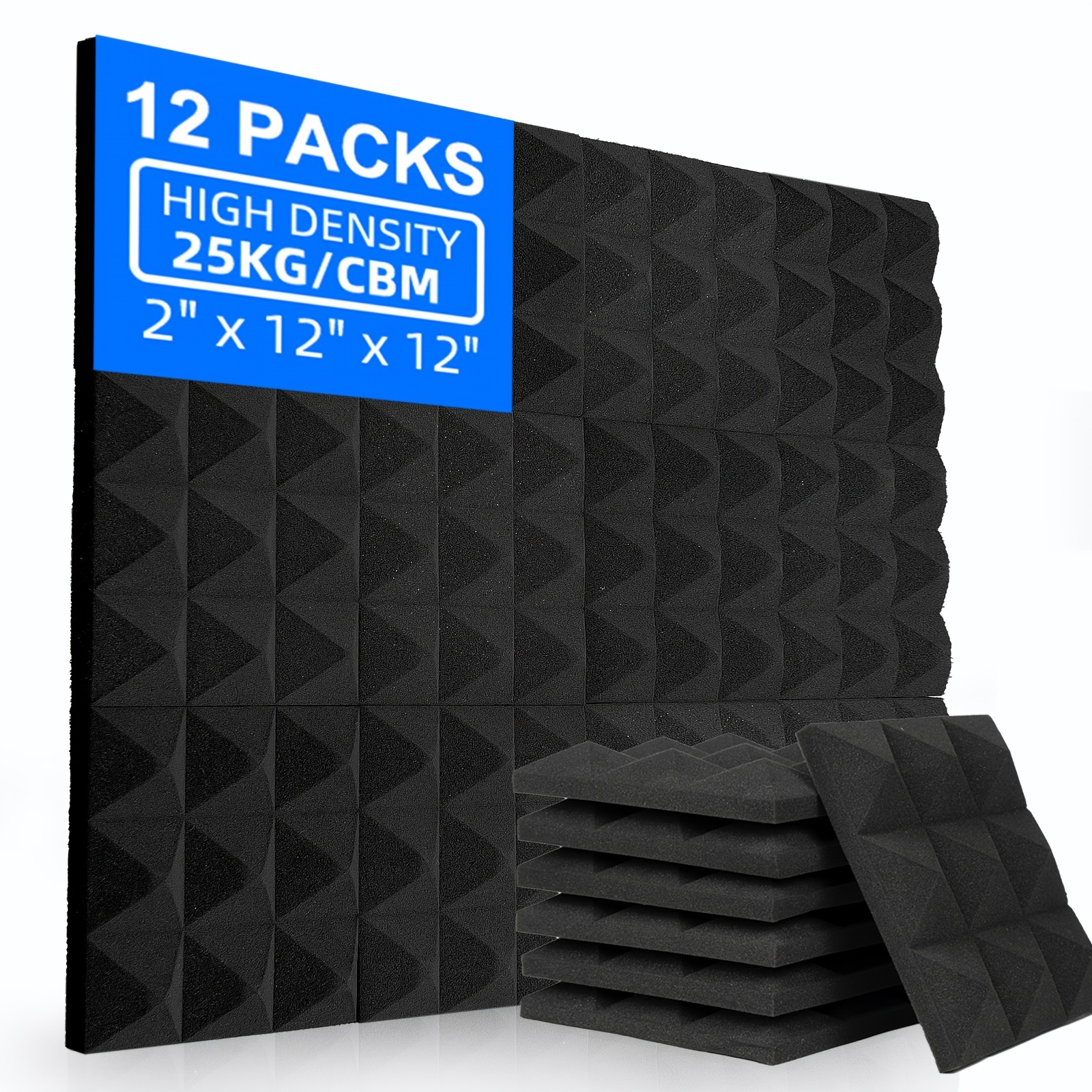 Paquete de 8 trampas para graves de 7 x 7 x 12 pulgadas, esquina de espuma  acústica de expansión rápida, trampa de graves de alta densidad, trampas de