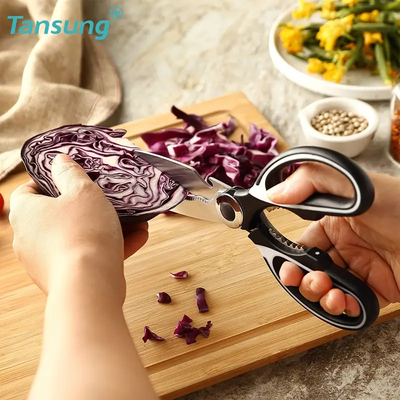 Tansung Heavy Duty Kitchen Shears With Cover - All Purpose Stainless Steel  Scissors For Chicken, Fish, And Meat - Sharp And Durable Kitchen Gadgets -  Temu