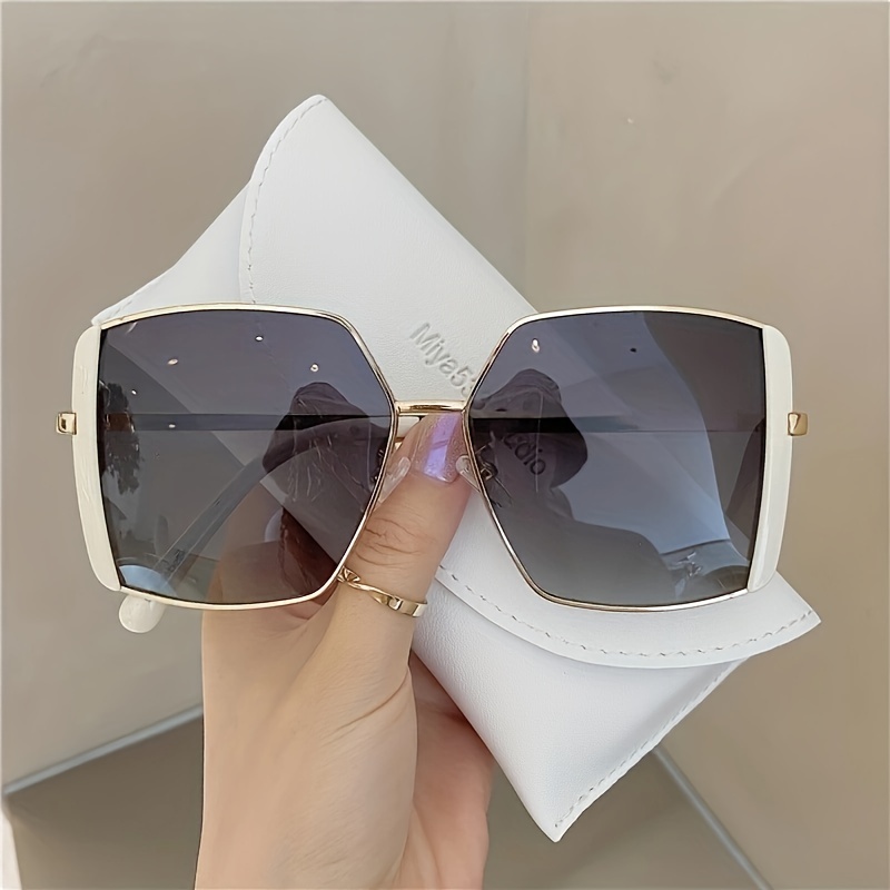 Oversized Cat Eye Sunglasses Gradient Lens Geometric Frame Shield UV400