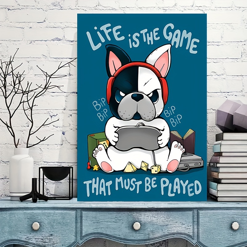 Life Is The Game, It's A Must, Philosophy Motto Metal Tin Logo Art Deco  Suitable For Bar Cafe Family - - Temu