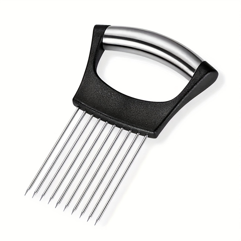 Stainless Steel Onion Cutter, Steak Slicer, Onion Clipper, Onion Slicer  Holder, Tomato Slicer, Meat Slicer, Vegetable Slicer, Onion Cutting Tool,  Onion Rack For Slicing, Kitchen Items, Kitchen Stuff, Kitchen Supplies -  Temu