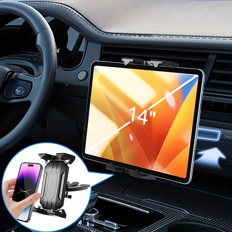 Auto Getränkehalter, 360°Auto Multifunktionstisch Halterung für  Auto-Becherhalter mit Tablett und Handy-Halterung, Universell Auto Tisch