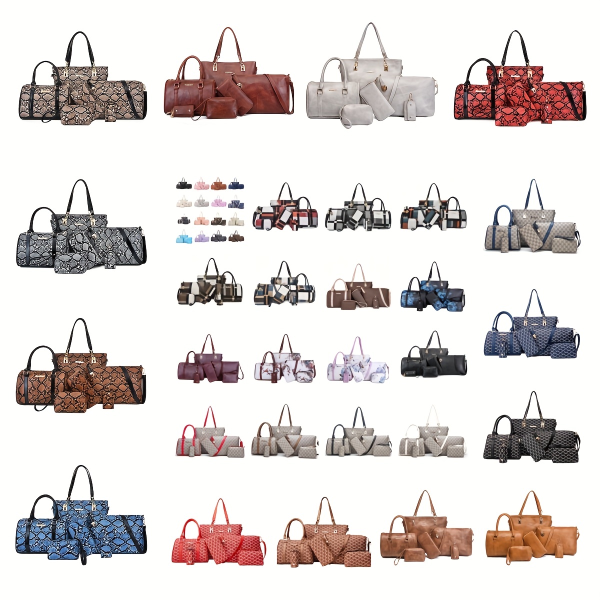 New Fashion Women 6PCS Handbag Mk Bag Shoulder Bags Tote Messenger